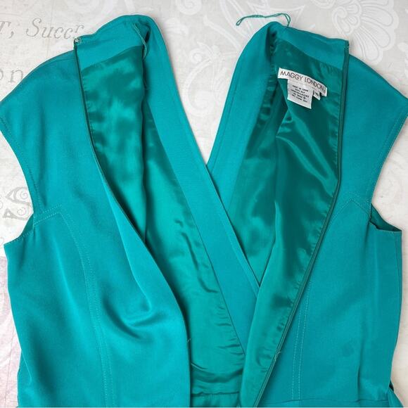 Maggy London Wrap Front Midi Length Dress Size 10 Like new - Picture 6 of 10